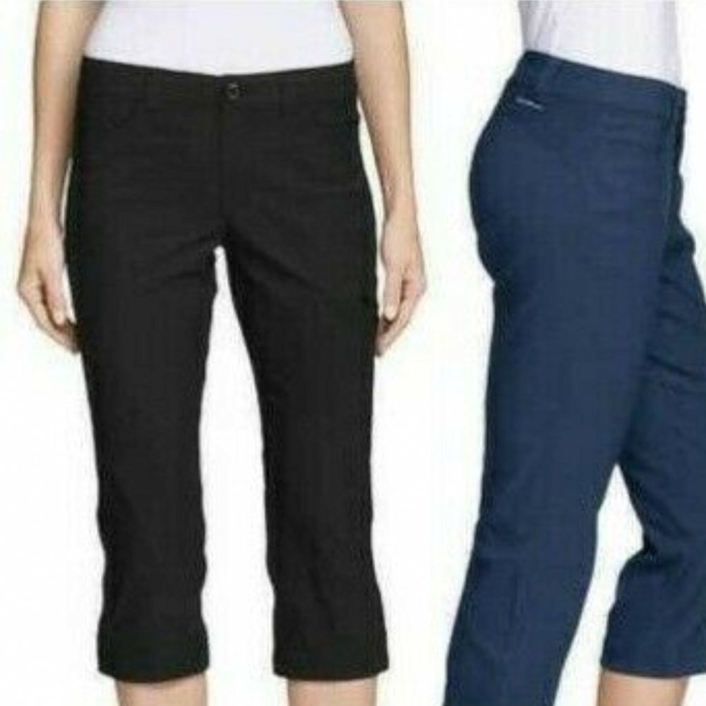 Women's Eddie Bauer Rainier Capri Pants Black Size 14